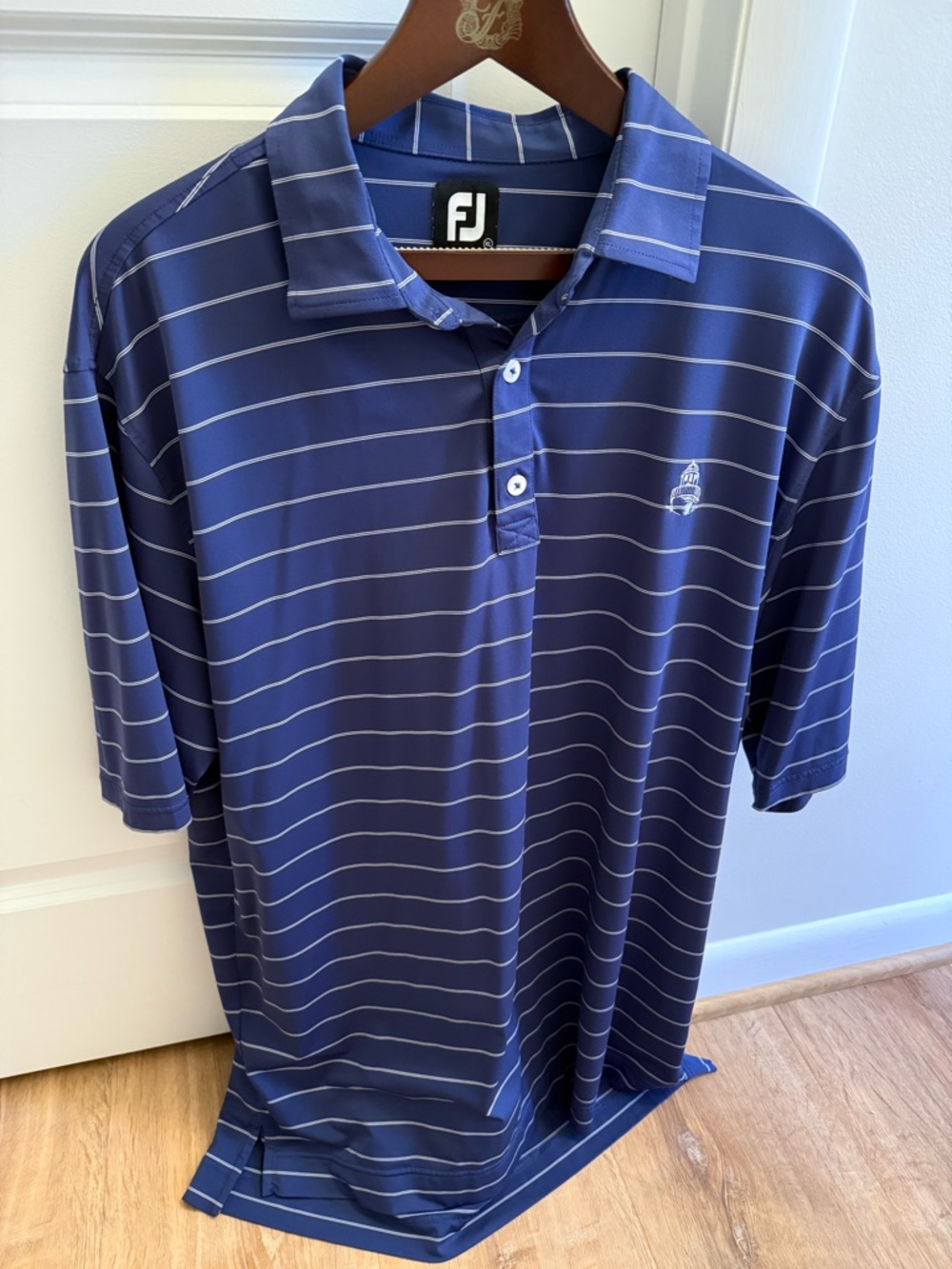 FootJoy Navy Striped Golf Polo